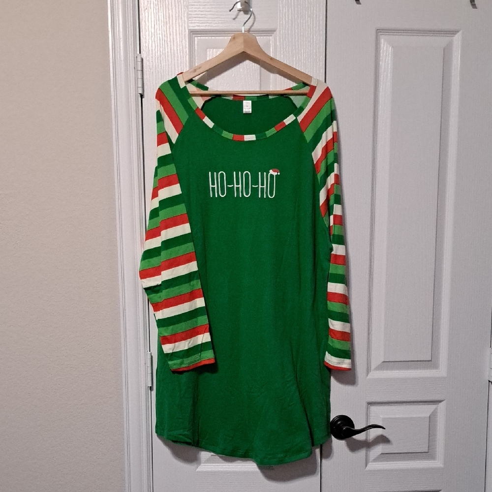3X Christmas Pajama Shirt Ladies